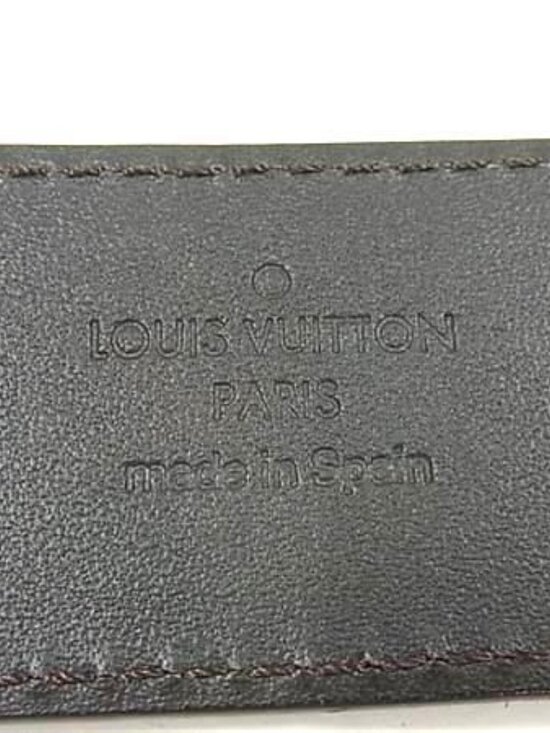 Louis Vuitton Belt Santure Riveted M6836 U Brown Suede Leather Silver main image 5
